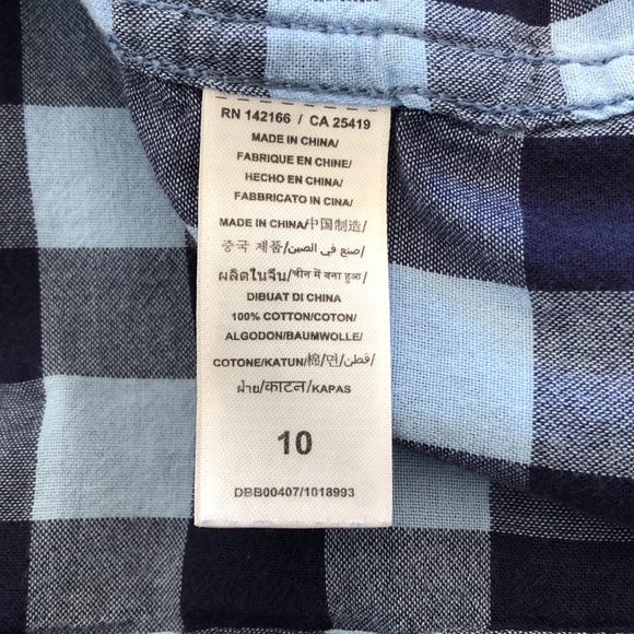 SPLENDID kids blue check shirt size 10 with pockets button down elbow patches - Picture 9 of 16
